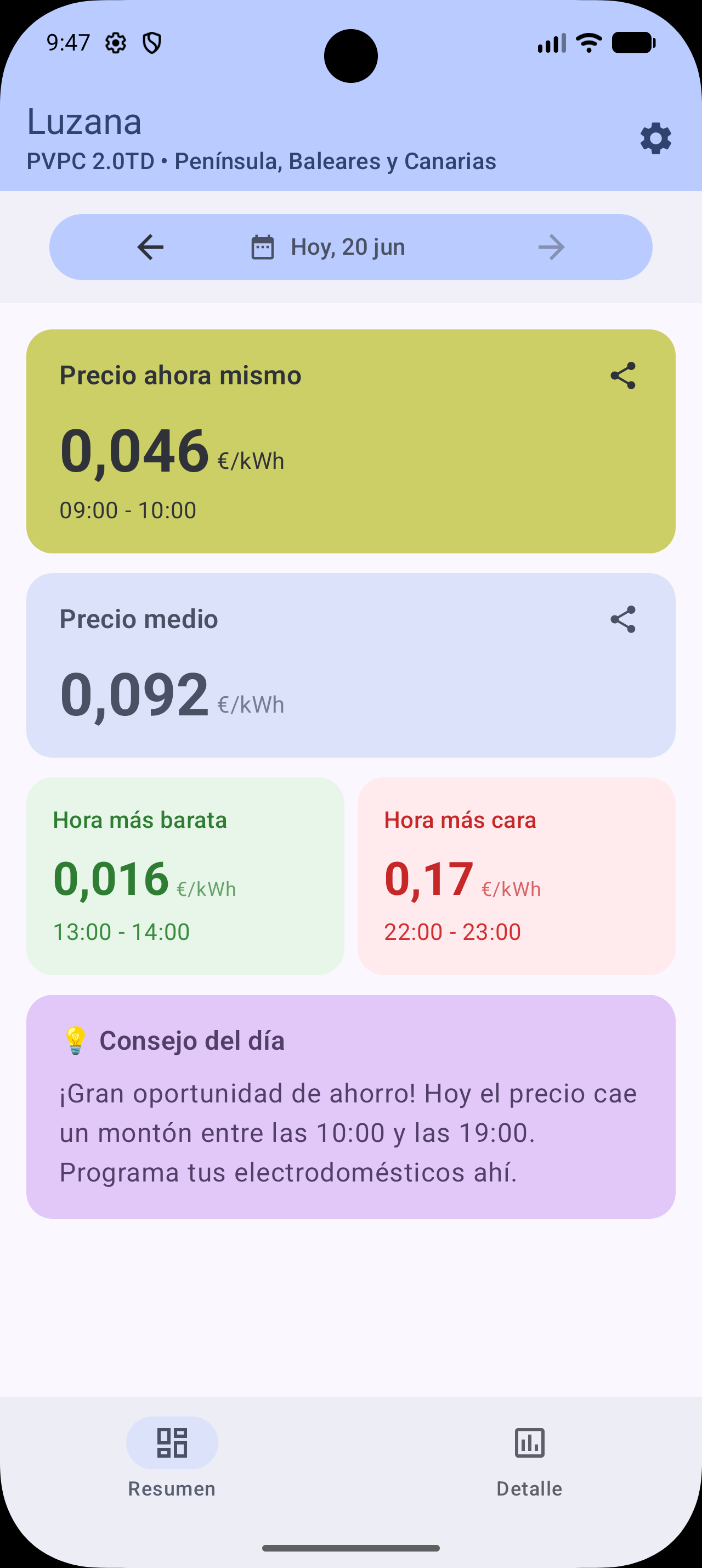 Captura de pantalla de Luzana